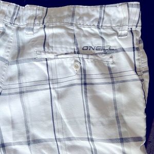 O’Neill White Plaid Shorts